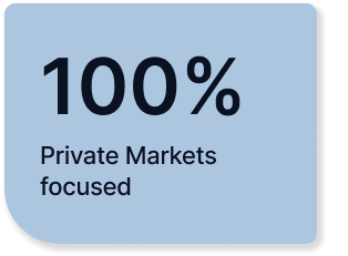 100% Private Markets focused